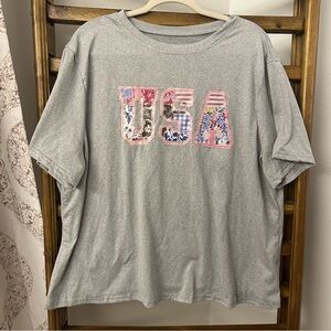 Gray USA Graphic Women's Tee
